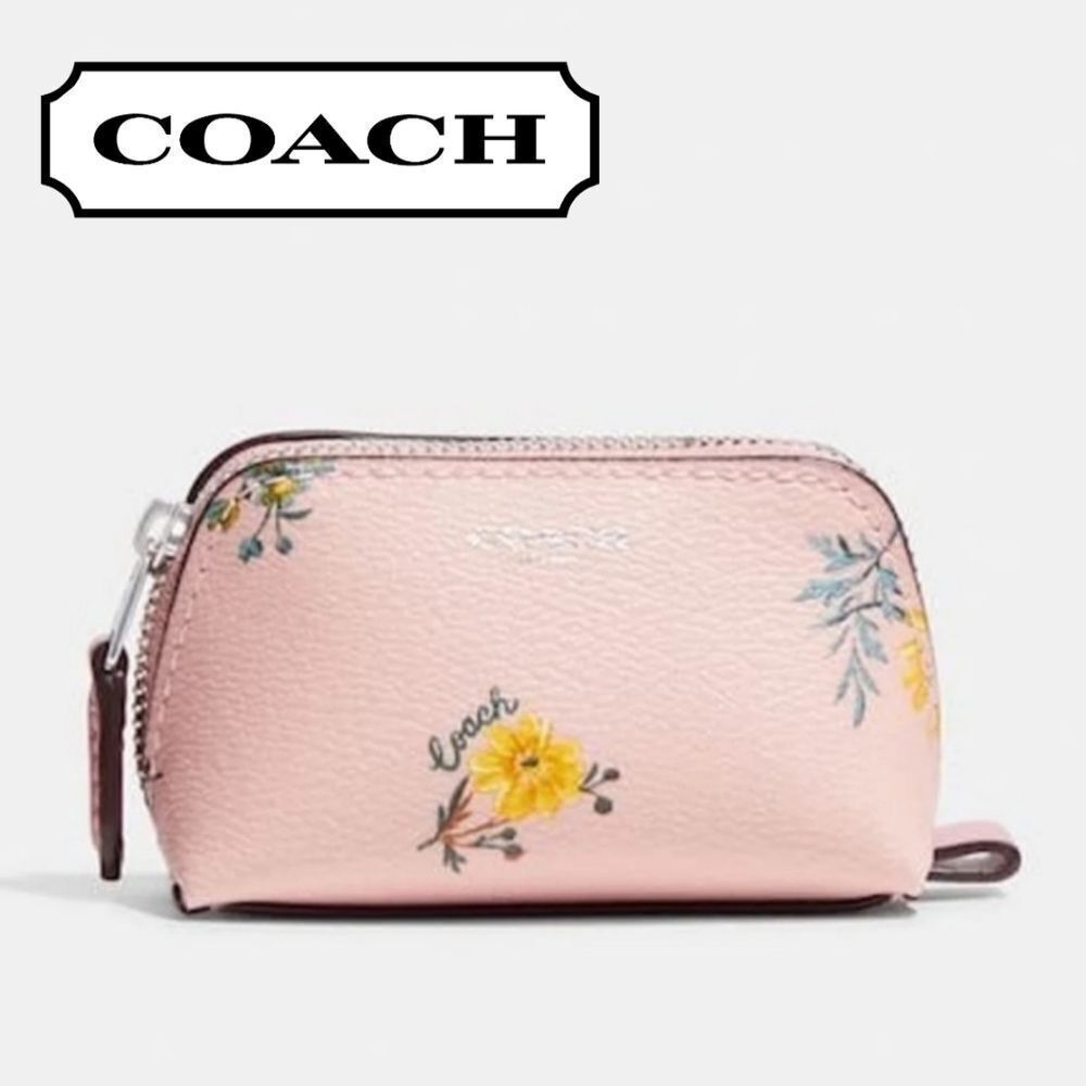 Coach Floral Print Lipstick Case/ Coin Purse